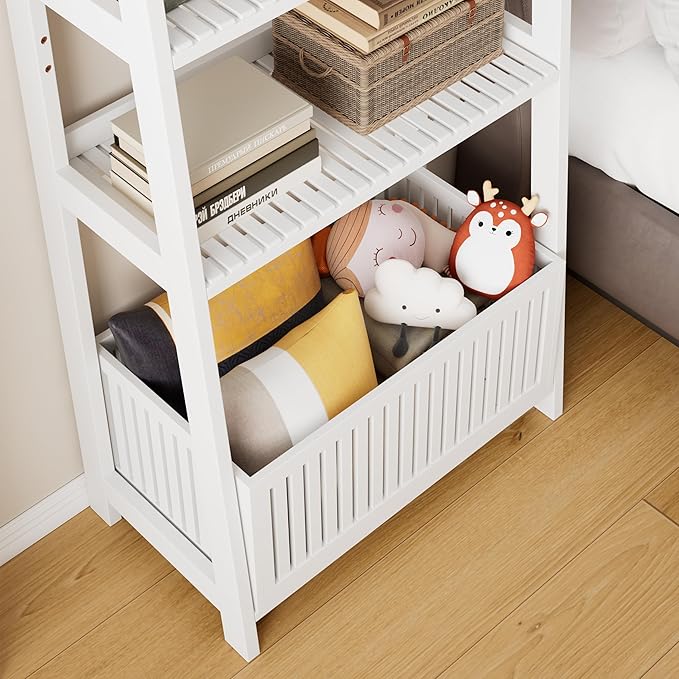 Bamjoy Bamboo White Bookshelf - Image 5