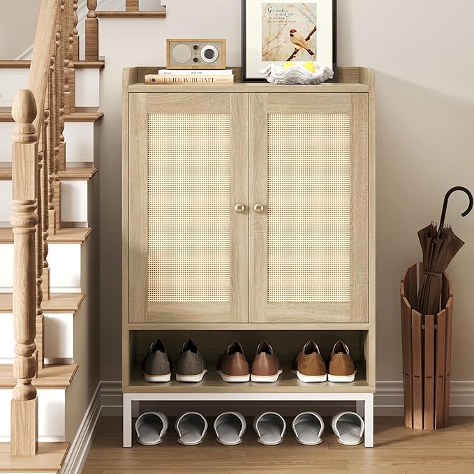 Rattan Shoe Cabinet Storage for Entryway, Shoe Cabinet - Image 3