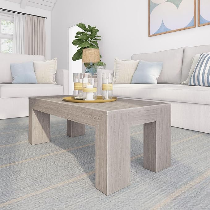 Plank+Beam Modern Rectangular Coffee Table, Rectangle Coffee Table by PlankBeam