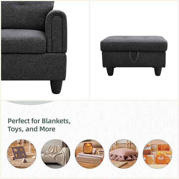 L Shaped Sectional Couches for Living Room, Modern Modular Sectional Sofa - Image 4