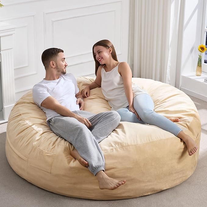Hobestluk 6FT Bean Bag Chair Bean Bag Chairs - Image 7