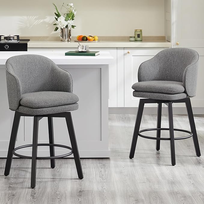 Counter Height Barstools 26 inch Upholstered Swivel Bar Stools by Kislot