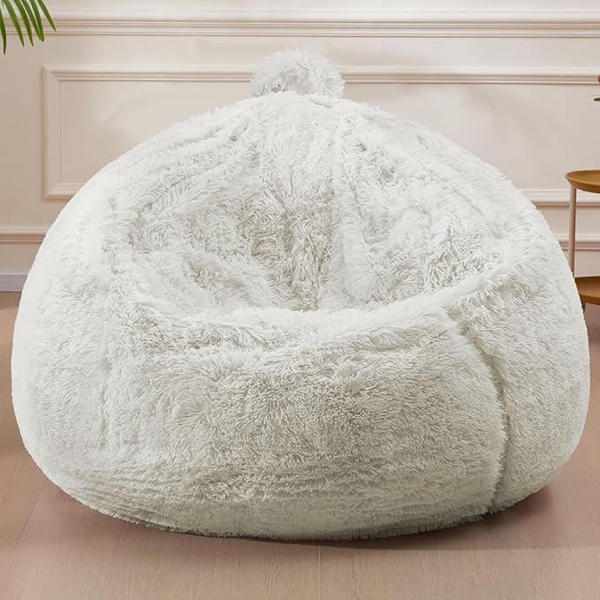 Giant Bean Bag Covers Only, Fluffy Stuffed Beanbag Chair Covers No Filler by Unknown