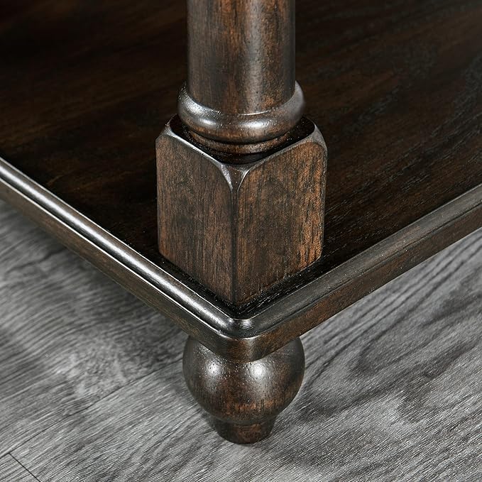 Narrow End Table with Drawer and Open Storage Shelf, Solid Wood Sofa Side Table - Image 8