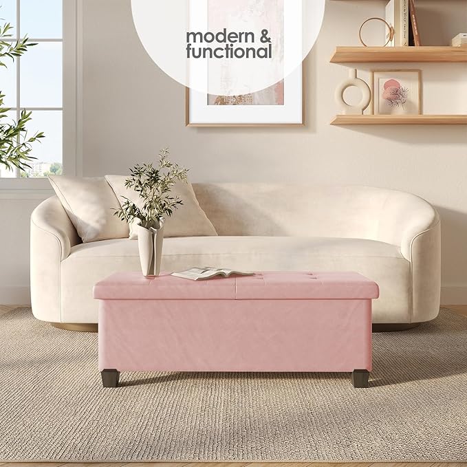 STORAGEBUD Storage Ottoman Bench - Image 2