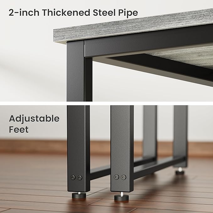 Huuger 55 x 24 inch Desk with Power Outlets & USB-C, Deeper & Thicker Desktop - Image 7