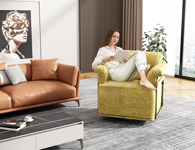 KEIKI Modern Comfy Swivel Accent Reading Chair - Image 5