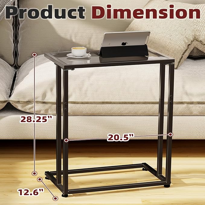 Simple Trending C Table Tempered Glass End Table, Couch Side Table, Snack - Image 2
