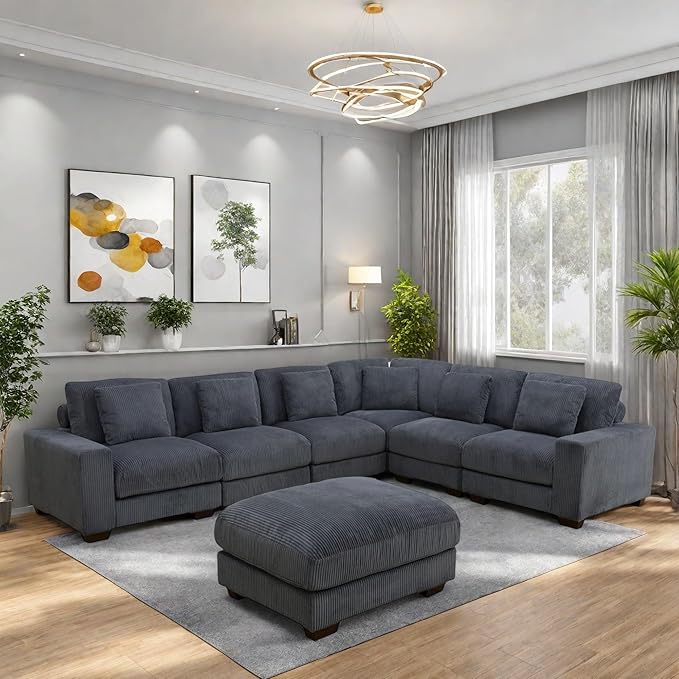 L Shaped Sectional Couches for Living Room, Stylish Sectional Loveseat Sofa - Image 4
