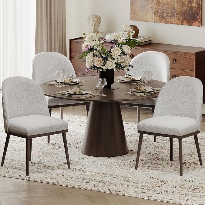 COLAMY Upholstered Dining Chairs Set of 4, Large Dining Room Kitchen Chairs - Image 3