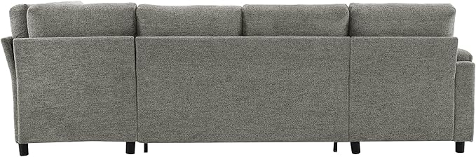 Eafurn Oversized U Shaped Sectional Sleeper Sofabed Pull Out Couch Bed - Image 5