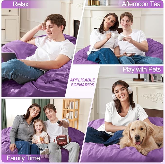 Homguava 4 FT Bean Bag Chair: 4' Bean Bags - Image 4