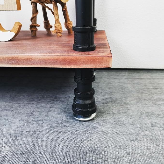 Industrial Bookshelf, 3 Tier Pipe Shelving, Industrial Pipe Shelf - Image 8