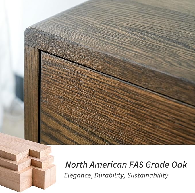 Night Stand, Mid Century Modern Nightstand w/2 Drawers, Boho Small Bedside Table - Image 5