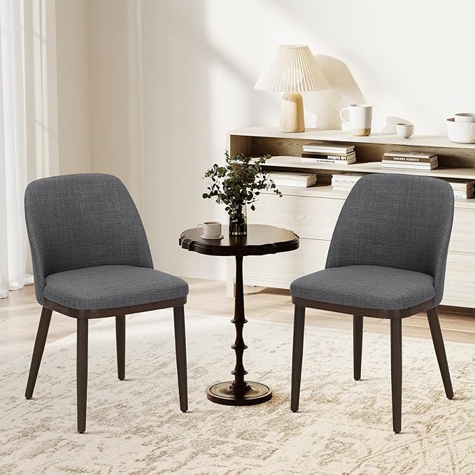 COLAMY Upholstered Dining Chairs Set of 2, Modern Kitchen Chairs by COLAMYINC