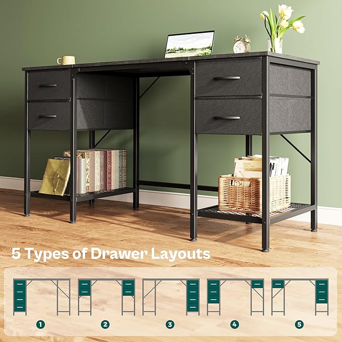 Huuger 55 Inch Computer Desk - Image 7