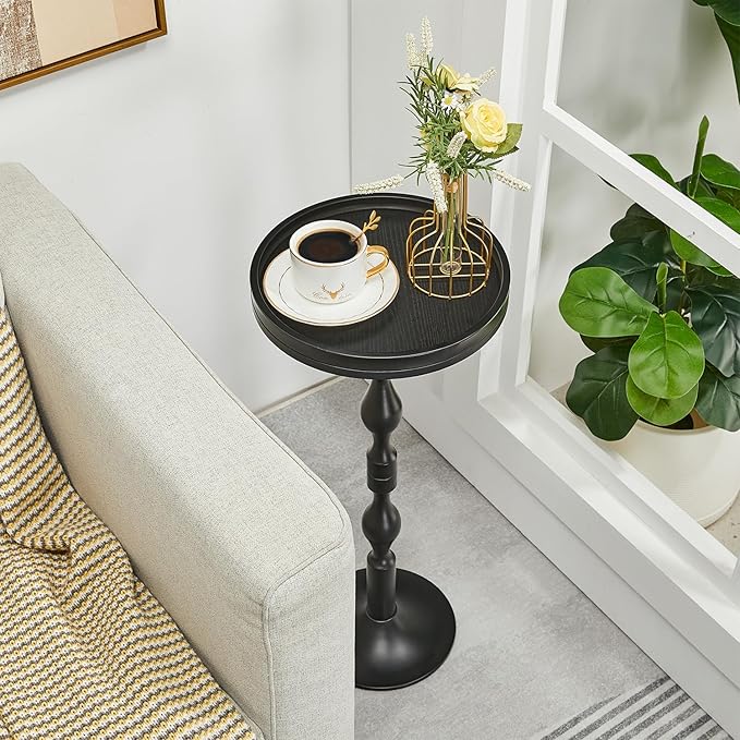 Small Round Drink Table, Pedestal Tables, Small Round Side Table - Image 7