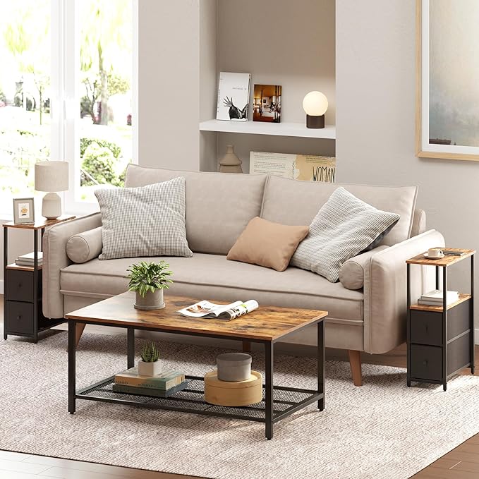 TUTOTAK Small Narrow End Table, Side Table, Nightstand - Image 2