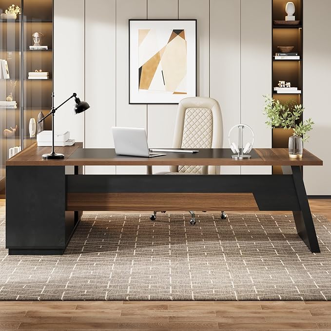 Tribesigns 78" L-Shaped Executive Desk, Large Modern Office Desk - Image 4
