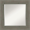 Amanti Art Grey Wall Mirror 27x27 Fencepost Grey Square Bathroom Mirror by AmantiArt