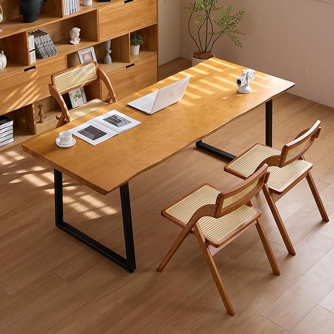 Modern Solid Wood Executive Desk – Spacious and Minimalist Home Office - Image 5