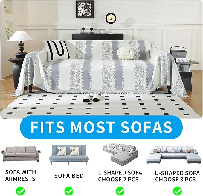 LUFEIJIASHI Boho Couch Covers for Sofa Non Slip Sofa Covers Washable Couch - Image 5