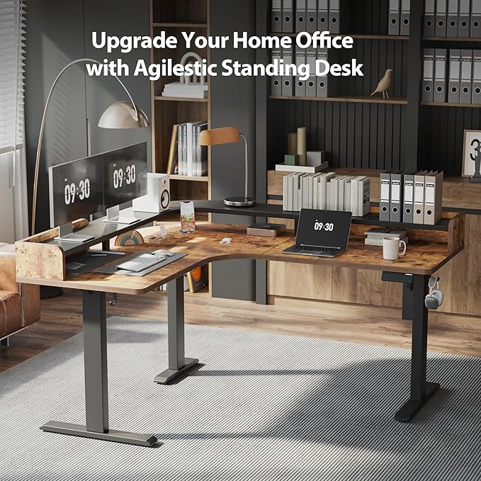 Agilestic L Shaped Standing Desk, Corner Desk - Image 4