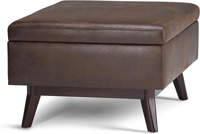 SIMPLIHOME Owen 34 inch Wide Mid Century Modern Rectangle Coffee Table Storage - Image 8