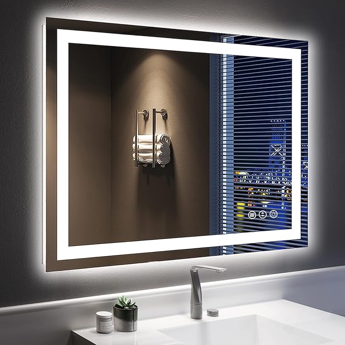40x32 Inch LED Bathroom Mirror by YEELAIT