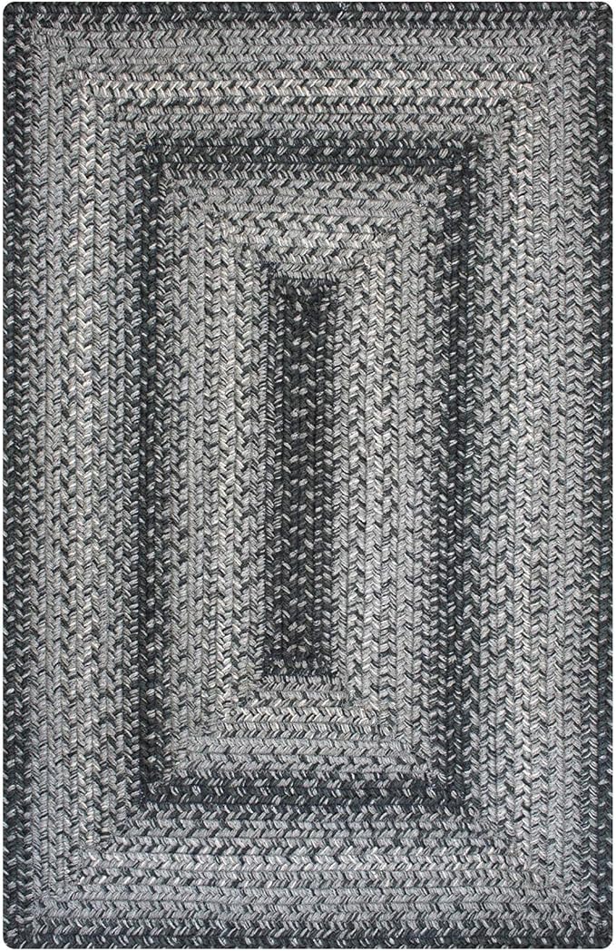 Flint Hill Grey Small Braided Rugs, 2x3' Rectangle - Image 9