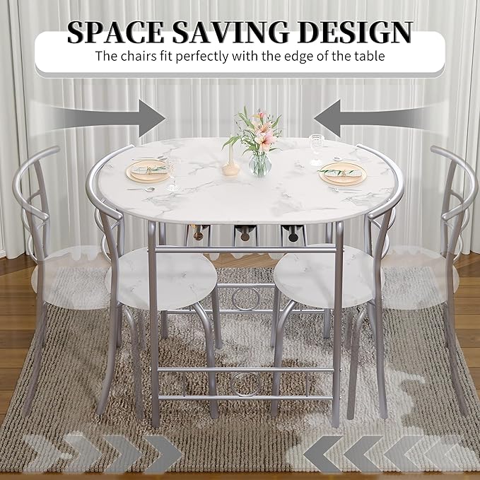 VECELO 3-Piece Dining Table Set - Image 3