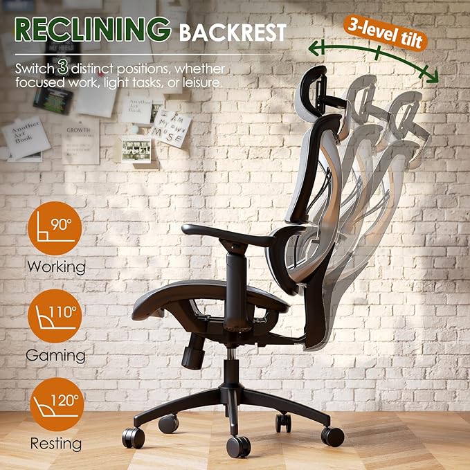 GABRYLLY Ergonomic Office Chair, Big and Tall Mesh Chair - Image 6