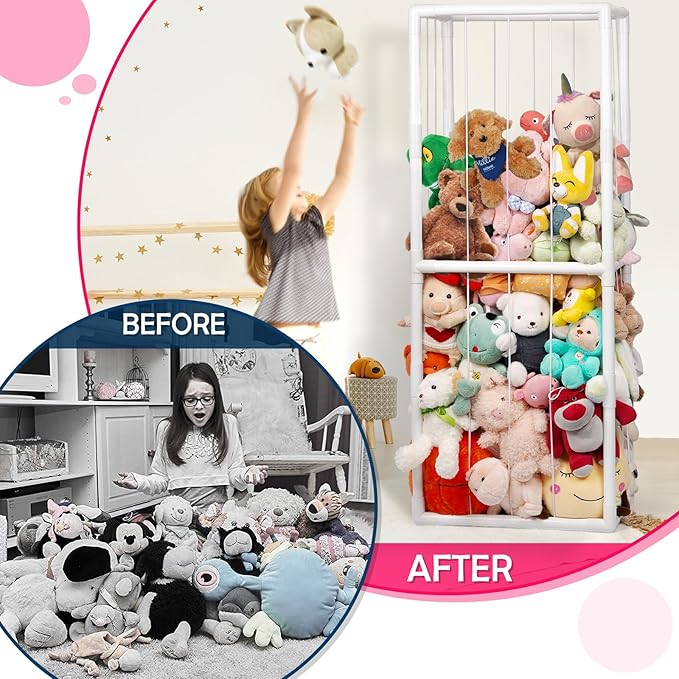 Stuffed Animal Zoo Storage Stuffed Animal Holder PVC Plush Storage Organizer - Image 3