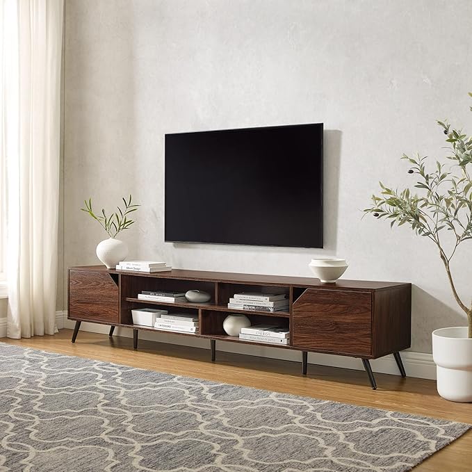 Walker Edison Nora Modern Minimal Open-Shelf TV Stand - Image 3