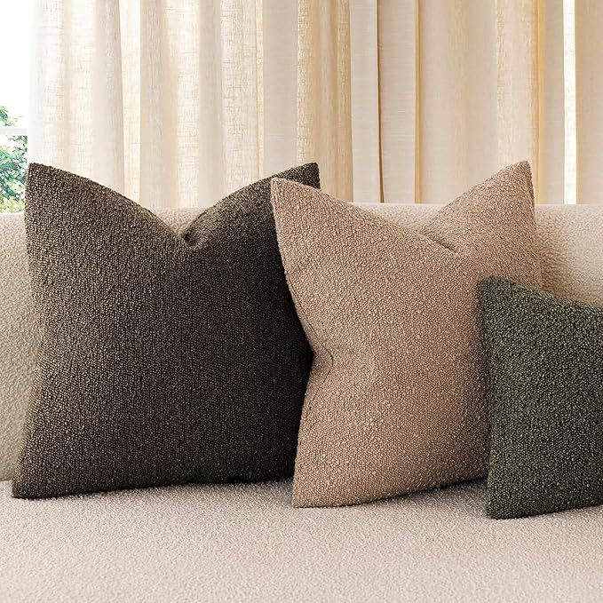 Foindtower Set of 2, Decorative Textured Boucle Throw Pillow Covers Accent - Image 7
