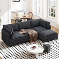 Vesgantti 109" L Shaped Cloud Sectional Couch, Comfy Corduroy Upholstered by Vesgantti