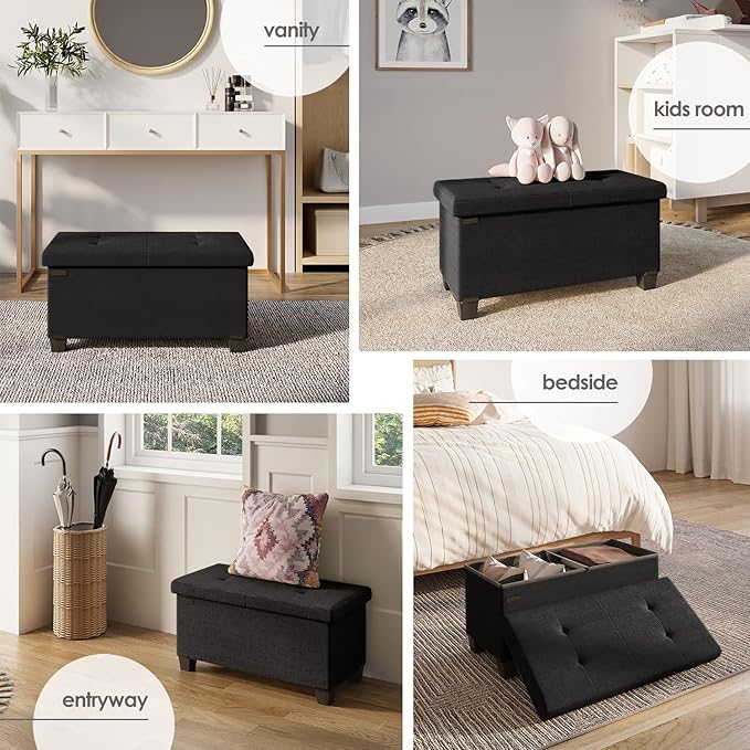 STORAGEBUD Storage Ottoman Bench - Image 4