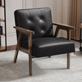 Casaottima PU Leather Accent Chair Mid Century Comfy Cozy Chair by Casaottima