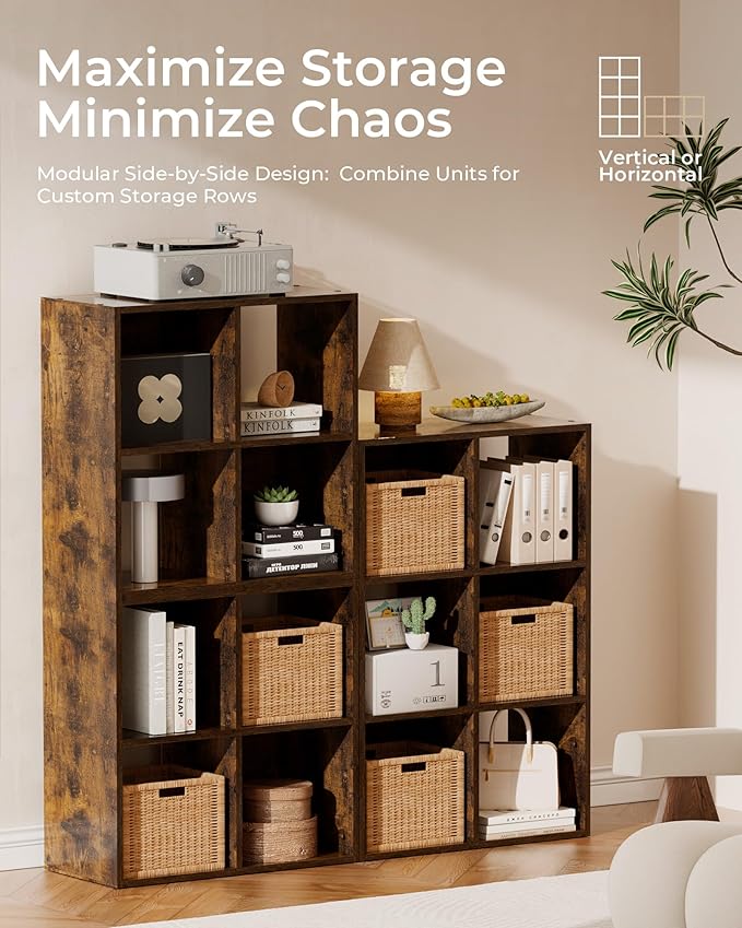 GTPLAYER 8-Cube Storage Organizer, Fits 11" Bins, Vertical or Horizontal Use - Image 7