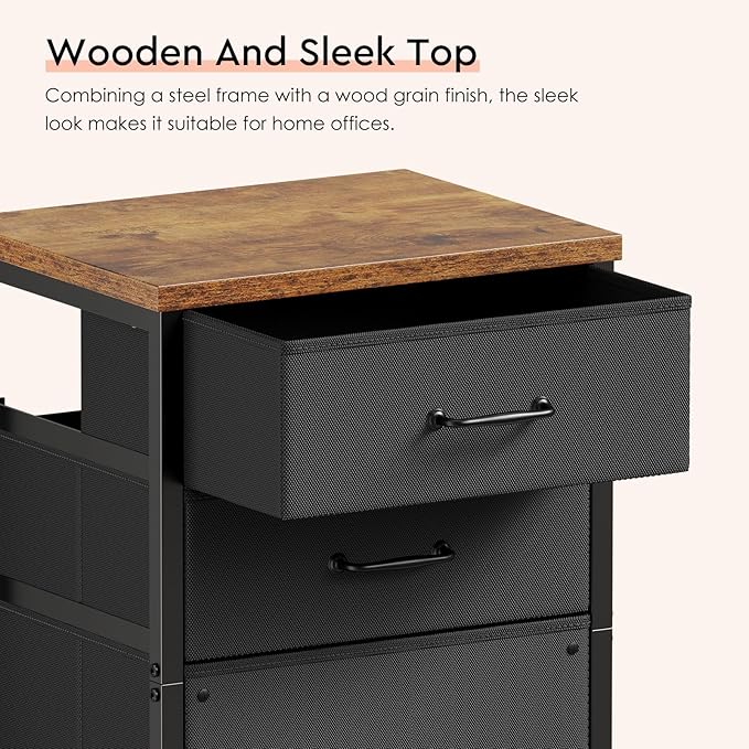 3 Drawer Mobile File Cabinet - Image 5
