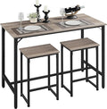 Yaheetech 3 Piece Dining Table Set, 47.5" Industrial Pub Table Set, Counter by Yaheetech