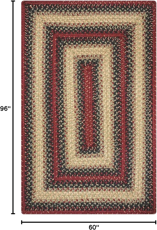 Homespice Highland Multicolor Jute Braided Rope Rug, 5x8' Rectangle - Image 2