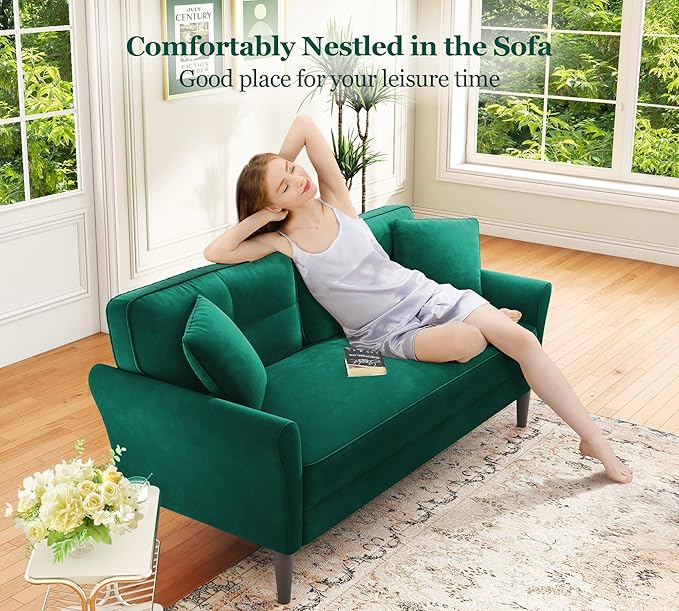 69" Small Sofa, Soft Small Couch - Image 8