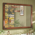 TETOTE 40 x 30 Walnut Wood Mirror by TETOTE