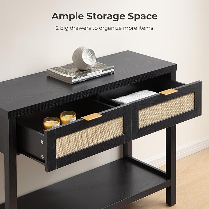 SICOTAS Black Console Table Set of 2 - Image 3