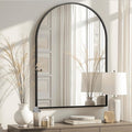 Arched Bathroom Mirror for Wall, Mirror for Vanity, Metal Frame by TRAHOME