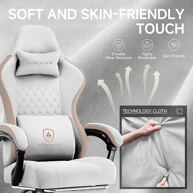 GTPLAYER Office Chair, Gaming Computer Desk Fabric Chair - Image 4