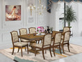 LKMA9-AWA-36 9 Pieces Dining Table Set Includes a Rectangular Dining Table and by LuxebyEastWestFurniture