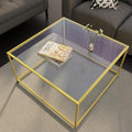Glass Coffee Table Modern Center Table, Minimalist Coffee Table Sofa Side Tea by Easy+Paws