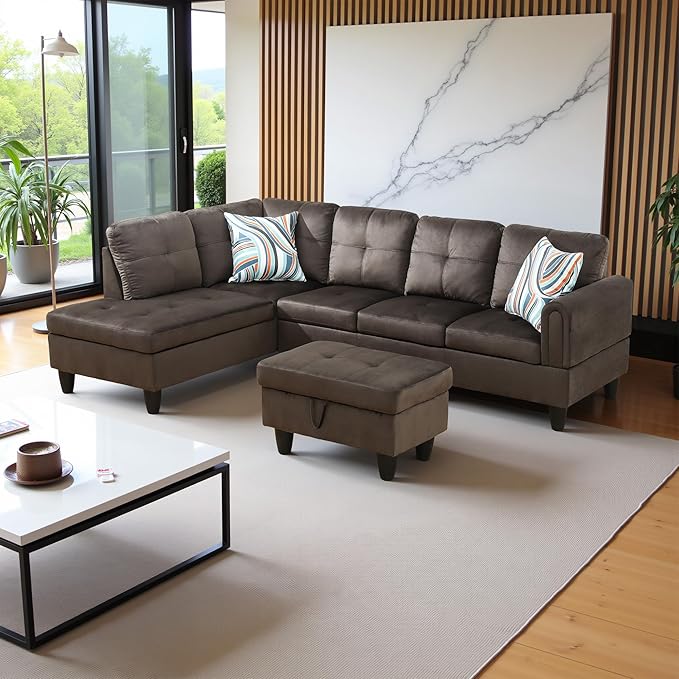 97" Oversized Sectional Couch, L Shaped Couch by LynginsCreativeLife